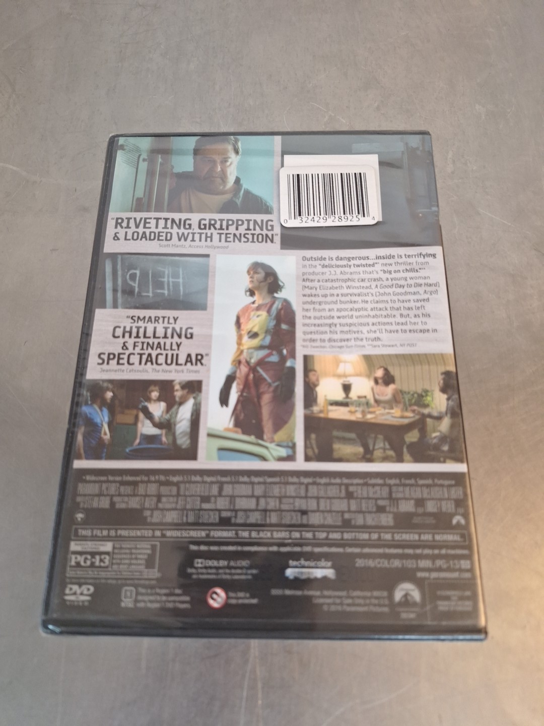 10 Cloverfield Lane DVD 2016 Psychological Sci-fi Horror John Goodman New SEALED