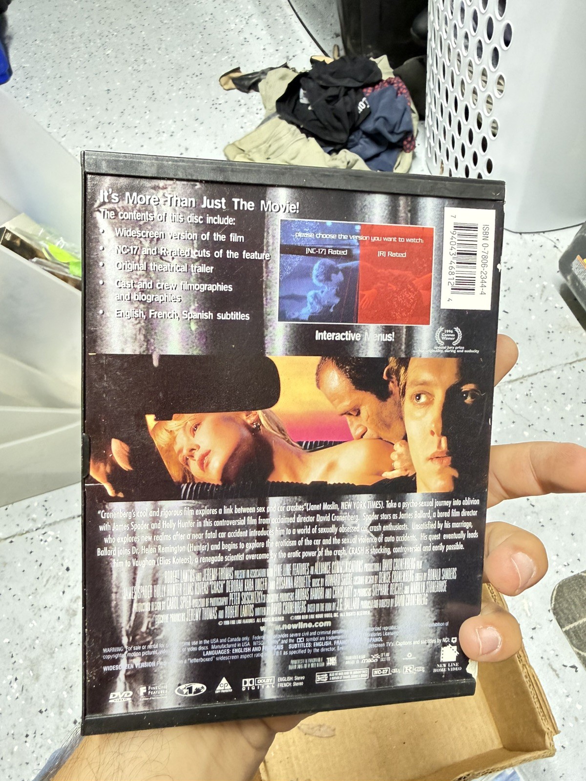 Crash (1996; 1998) (DVD) (Alliance Atlantic) (2 Movie versions) — OOP