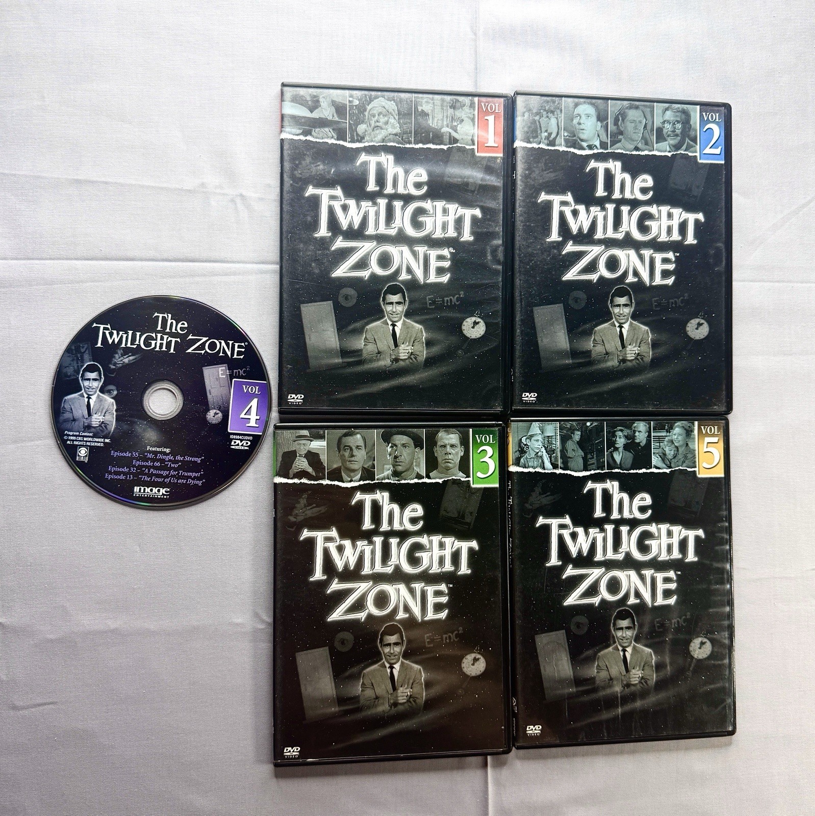 The Twilight Zone DVD Lot Vol 1 2 3 4 5 Rod Serling Sci-Fi TV Series