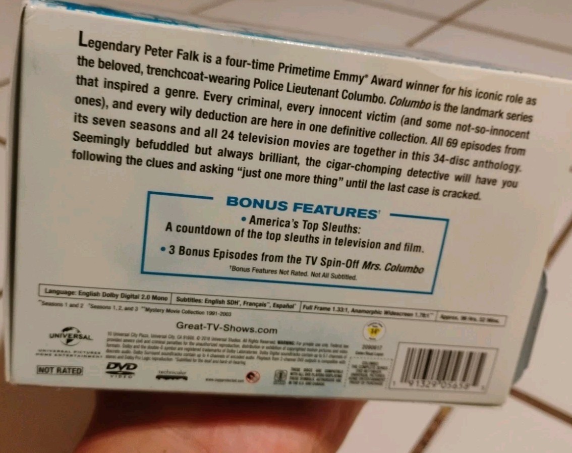 Universal Studios Columbo: The Complete Series DVD Box Set Peter Falk Bonus