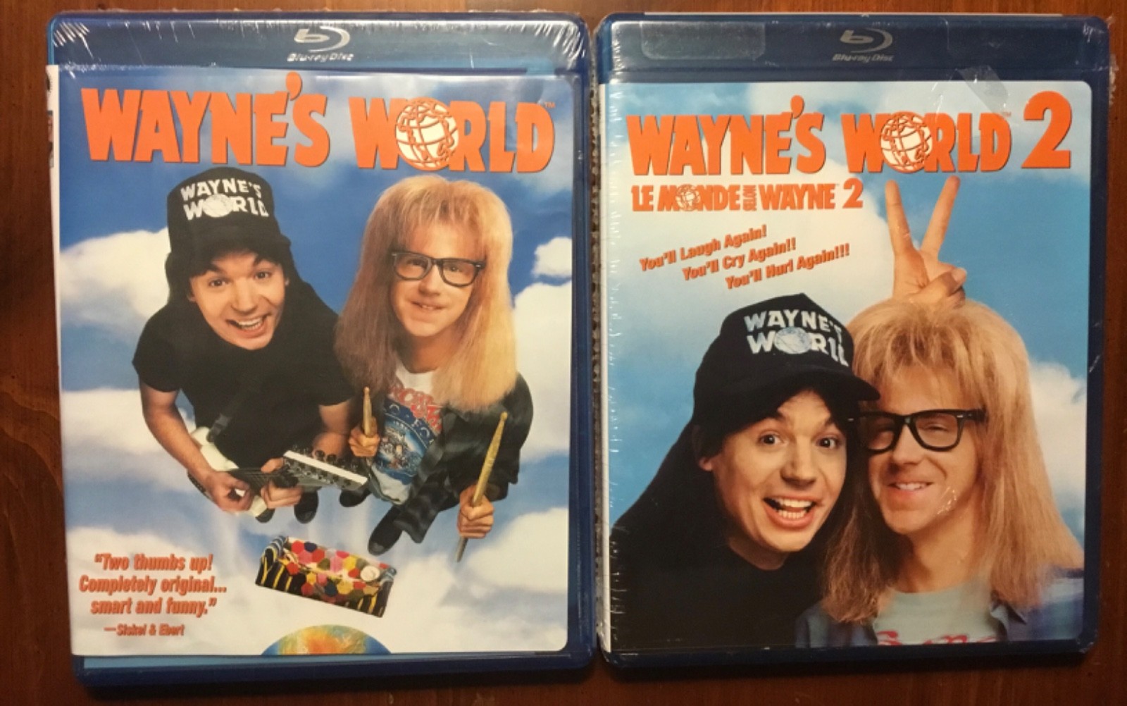 WAYNE’S WORLD 1 & WAYNE’S WORLD 2 Blu Rays – Both New and Sealed