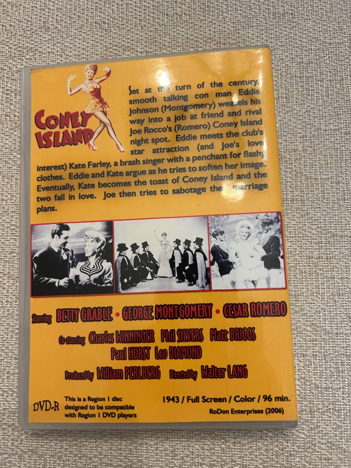 Rare 1990s Collectors Edition CONEY ISLAND 1943 Betty Grable Cesar Romero DVD