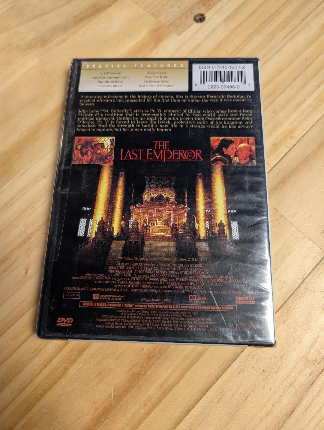 The Last Emperor Director’s Cut (DVD 1998) Bernardo Bertolucci SEALED SAKAMOTO