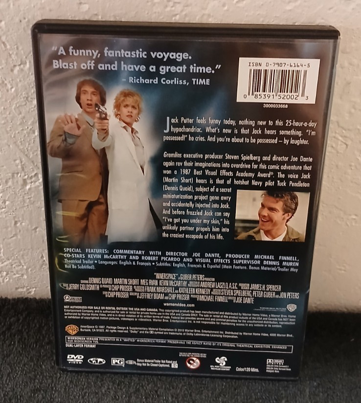 WARNER BROS INNERSPACE JOE DVD JOE DANTE FILM Visit My eBay Store