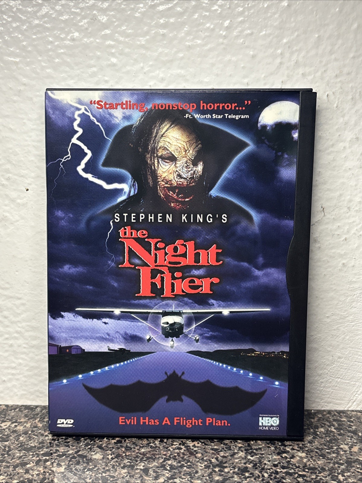 Stephen King’s The Night Flier DVD 1997 HBO Home Video Miguel Ferrer Snap Case