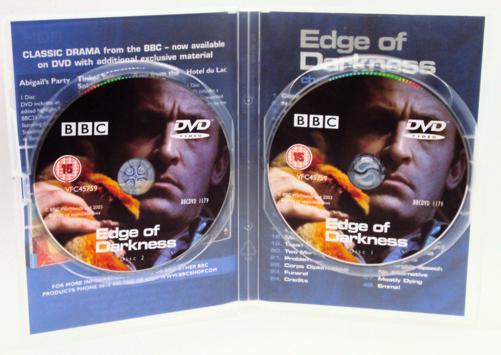 EDGE OF DARKNESS PAL DVD Reg 2+4 UK TV Mini-Series 1985 BBC ECO Thriller 2 Discs