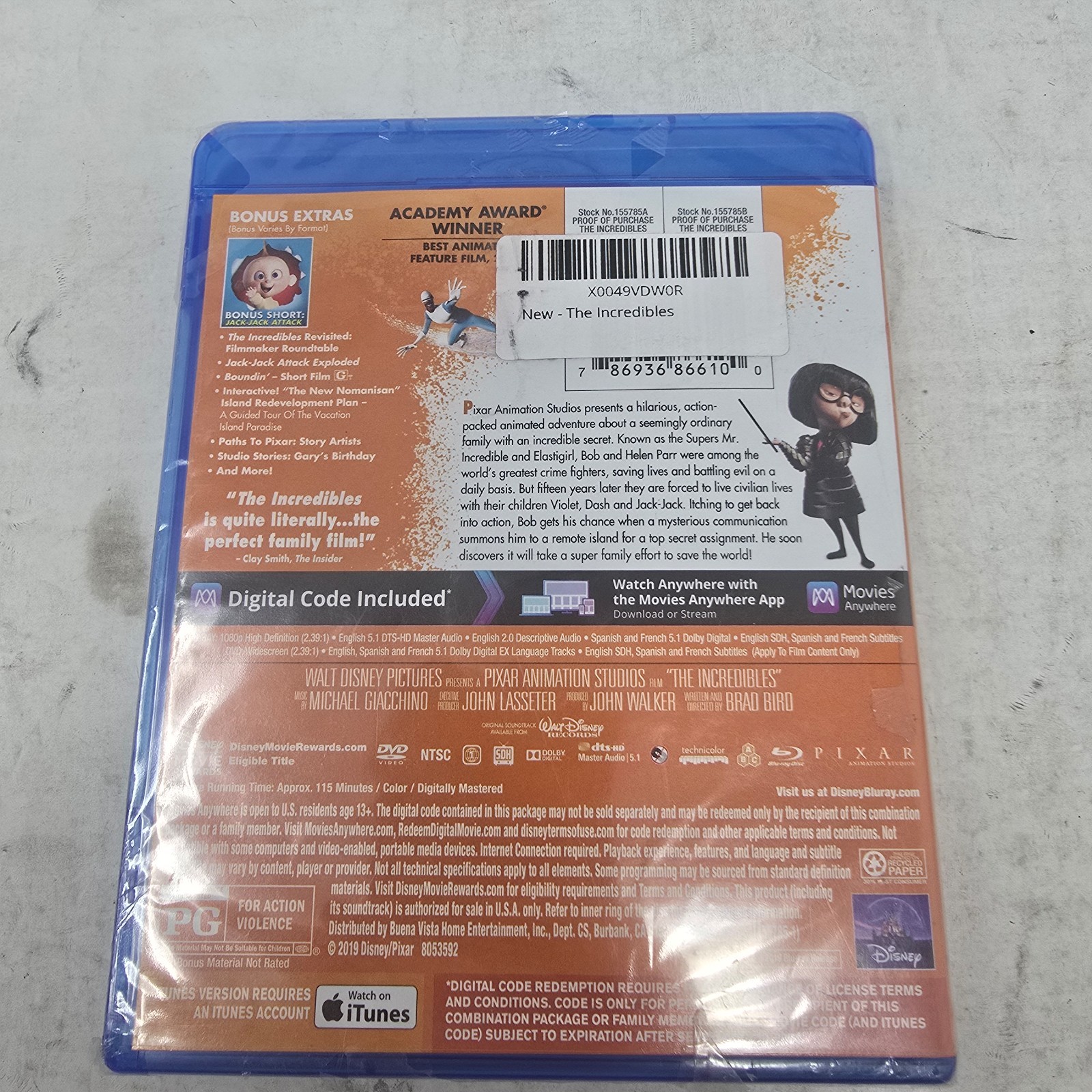 The Incredibles [New Blu-ray] With DVD, 3 Pack, Ac-3/Dolby Digital, Digital Co